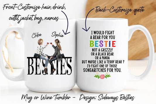 Bestie Mug-Sideways Bestie